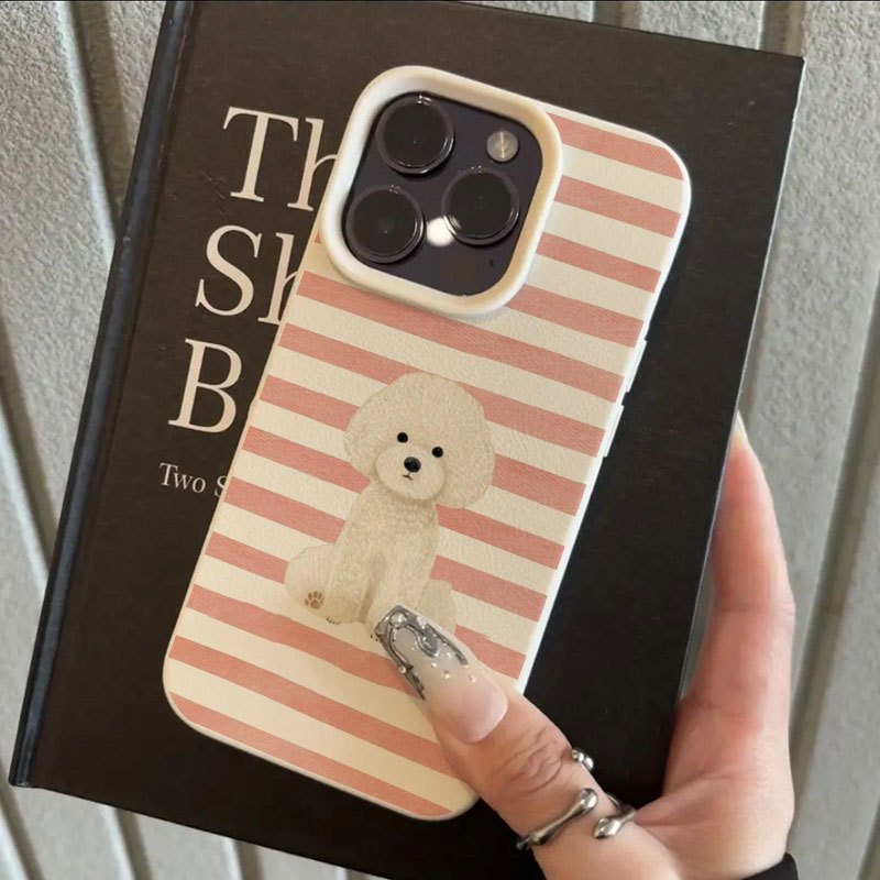 Leather X - Hond Puppy Schattig Candy Kleur Telefoonhoesje