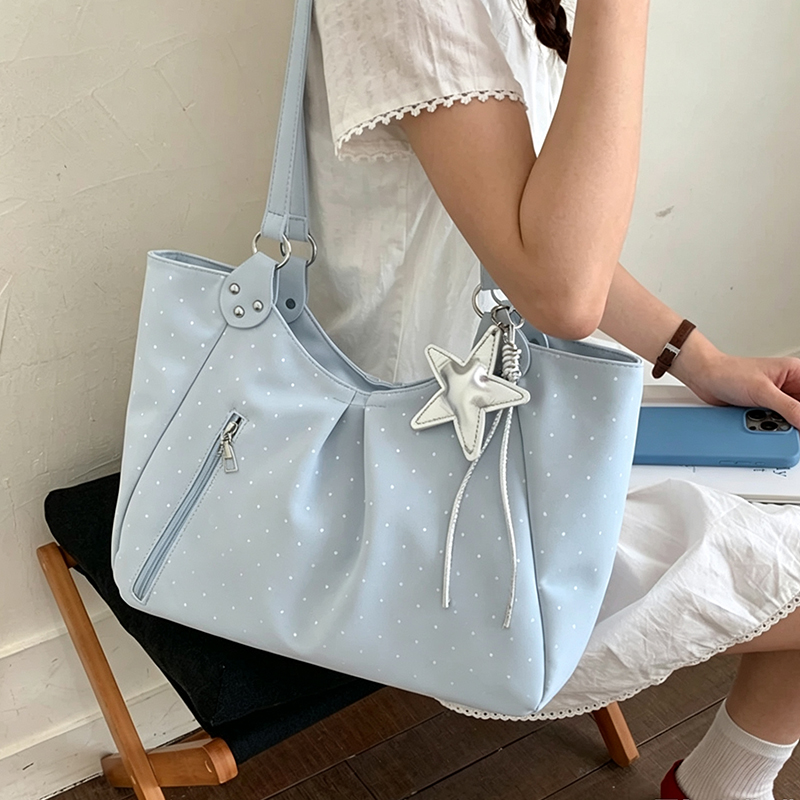 Leather Work Duffle Bag - PU Lederen Polka Dot Tote Bag