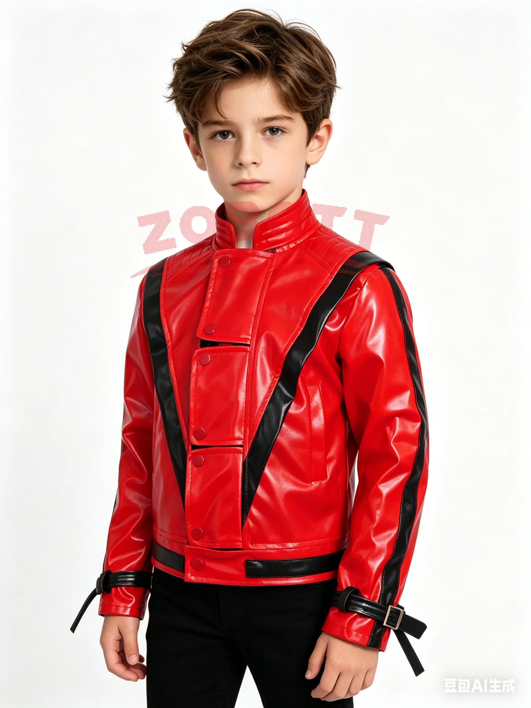 Leather Work Jacket - Michael Joseph Jackson lederen rode spannende