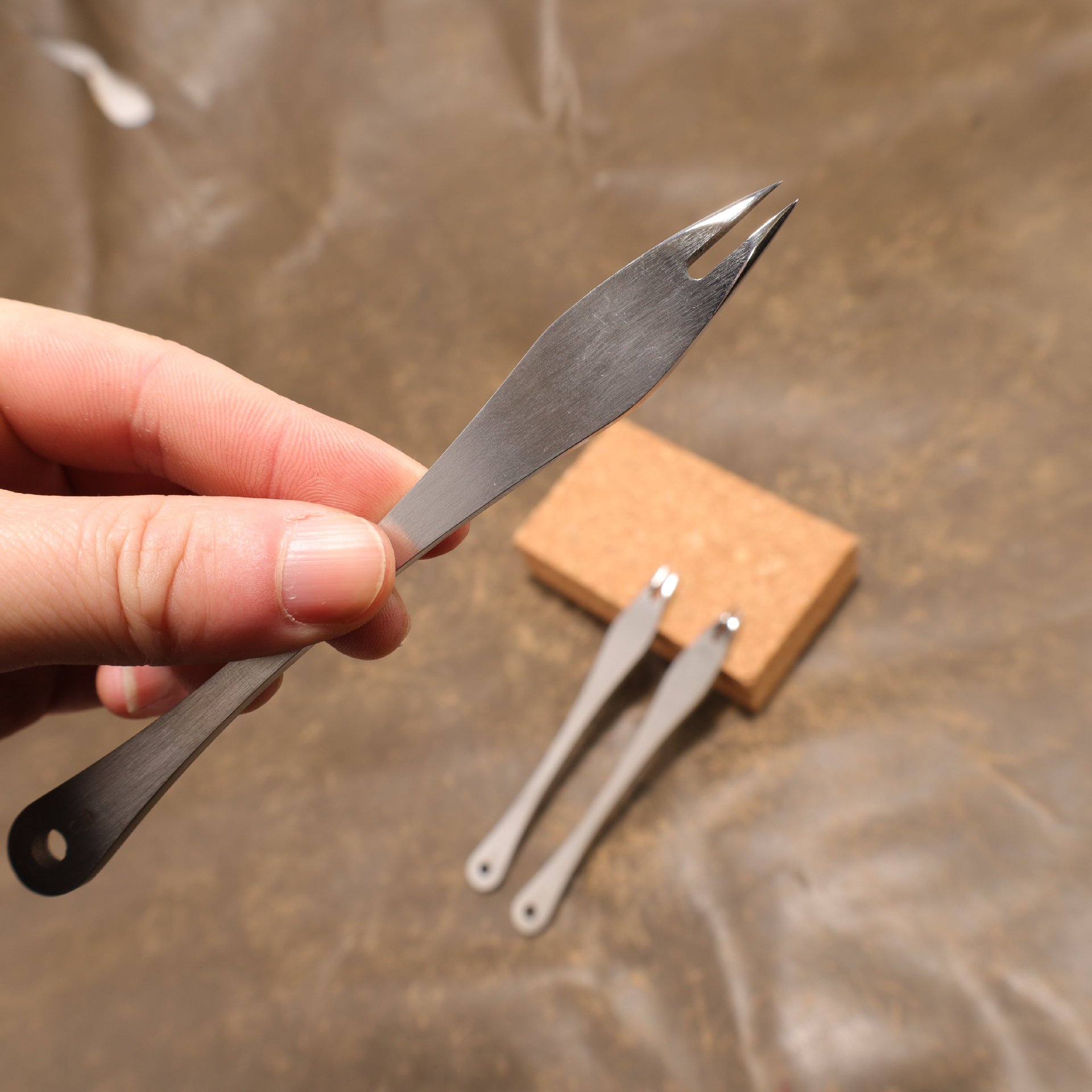 Wing Divider Stitch - Verstelbare lederen vleugelverdeler, markeerinstrument van roestvrij