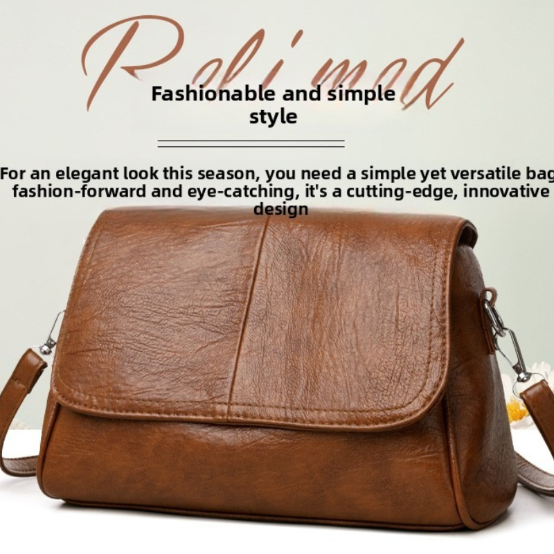 Leatherwork Fasteners - Zachte crossbodytas van kunstleer met klep