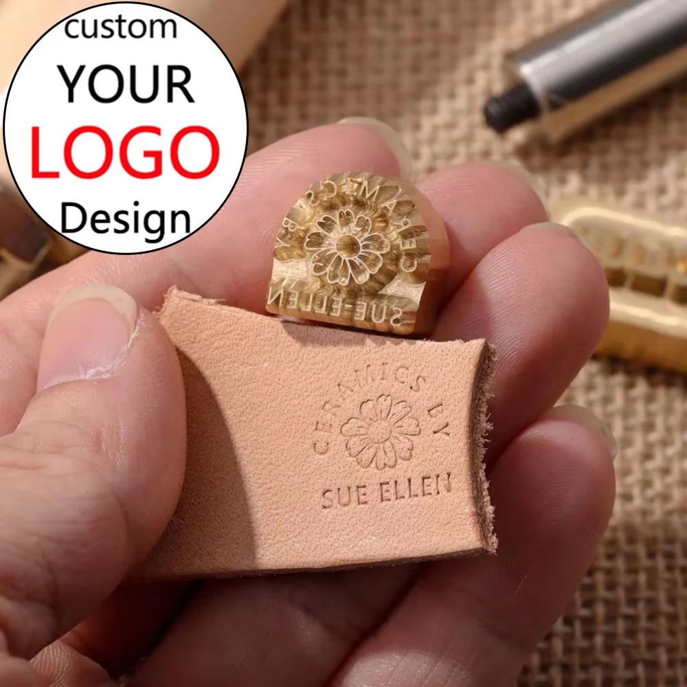 Leatherwork Hand Press - Aangepaste LOGO Hamerstempel - Koudepers Handvat
