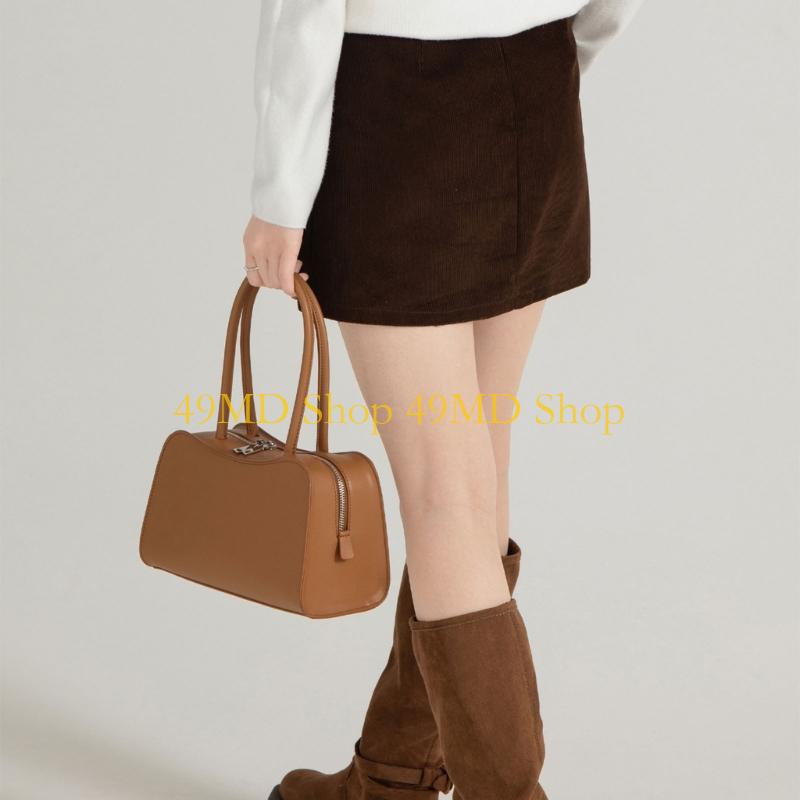Leather Work Duffle Bag - 49MD schoudertas voor dames onderarmtas trendy