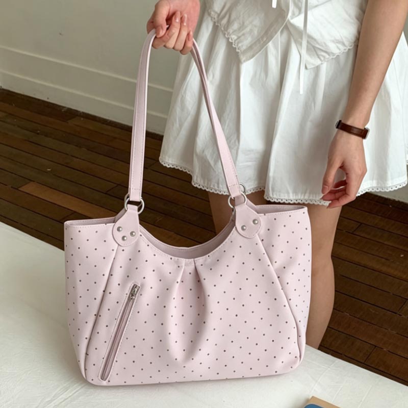 Koreaanse Polka Dot Schouderta - Leather Work Duffle Bag recensie en prijs