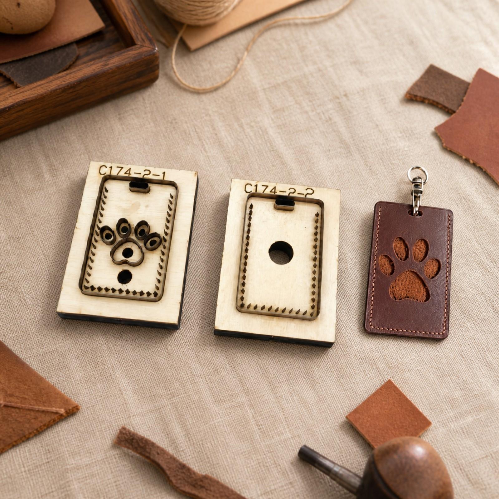 Leren stansvorm met houten han - Leatherwork Knife recensie en prijs
