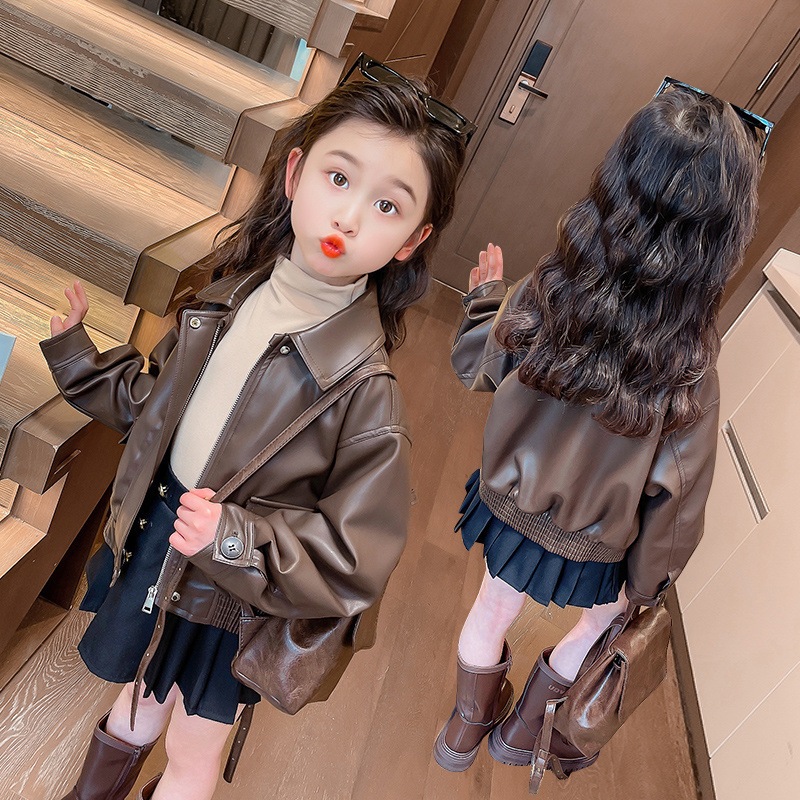 1-14 jaar meisjes revers korte - Leather Work Jacket recensie en prijs