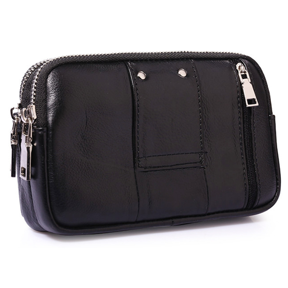 Mannen Echt Leer Taille Fanny  - Leatherwork Fasteners recensie en prijs