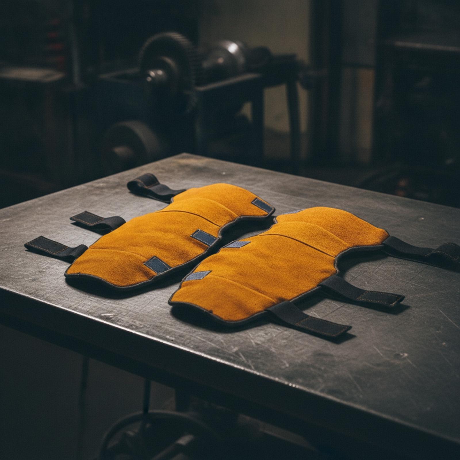 Zware kwaliteit las-kniebesche - Leather Work Knee Pads recensie en prijs