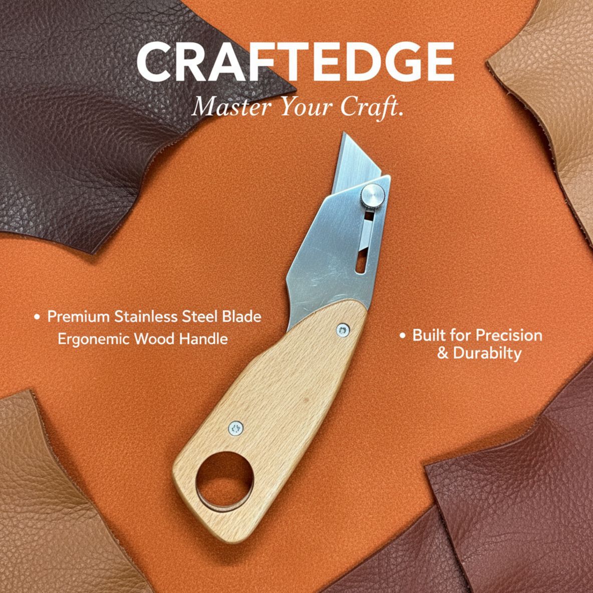 Professioneel lederen snijmes  - Leatherwork Knife recensie en prijs