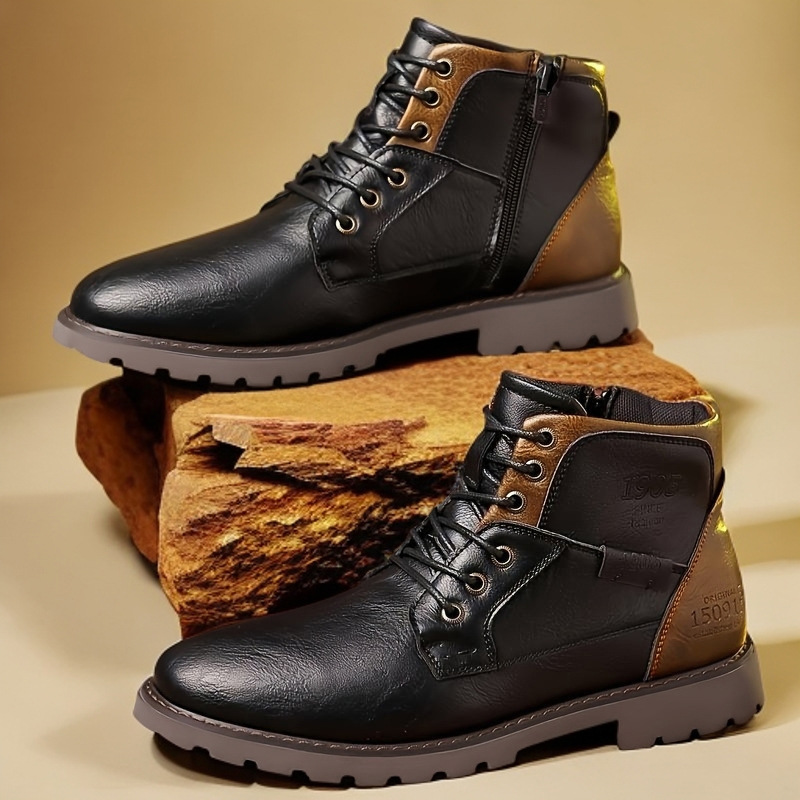 2026 Leren heren enkellaarzen  - Leather Work Fabric recensie en prijs
