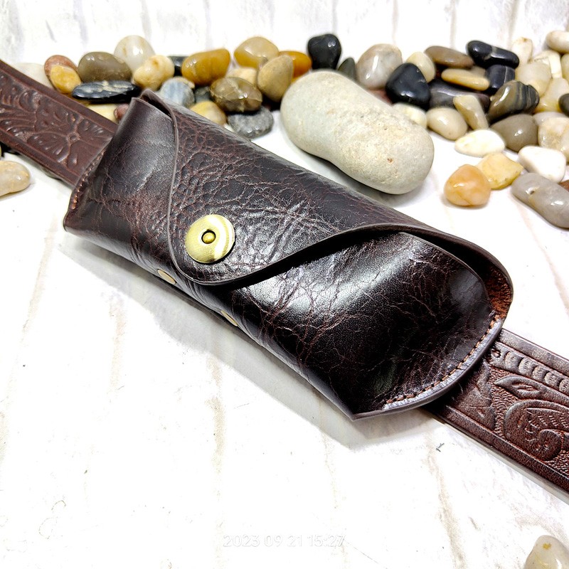 Blongk Bril Case Heuptas Echt  - Leatherwork Fasteners recensie en prijs