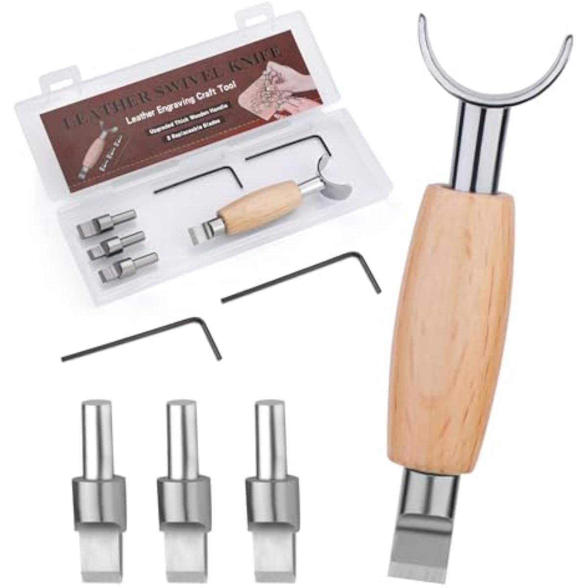 Leren draaimes, lederbewerking - Leatherwork Knife recensie en prijs